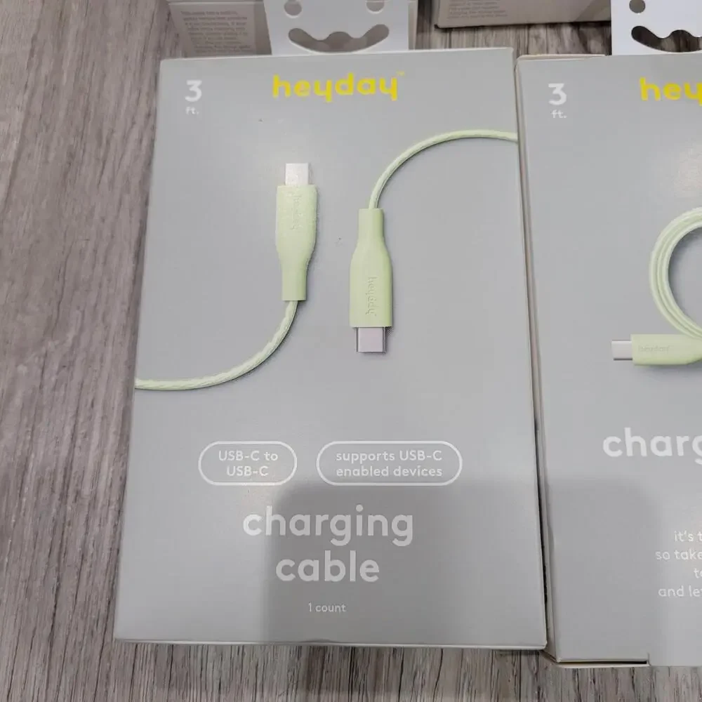 11 Pack -  Of Heyday 3 FT Fast Charging Cable USB-C To USB-C LOT #3